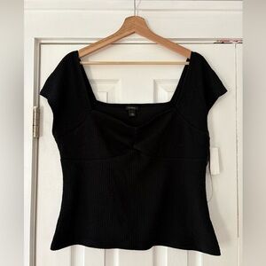 Halogen Knit Black‎ Top Size Large NWOT